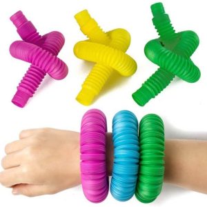 set de tubos extensibles sensoriales encajados en círculo