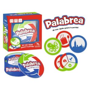 Juego en lata Palabrea de Lúdilo, juego educativo para ampliar vocabulario y rapidez verbal desde los 6 años