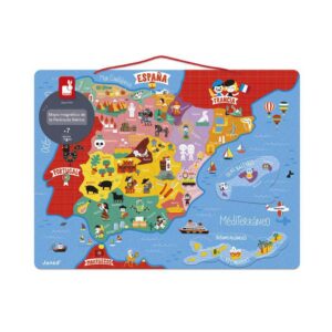 Mapa magnético de la Península Ibérica de Janod, puzzle educativo para aprender geografía