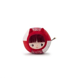 Pelota Caperucita Roja Lilliputiens, juguete sensorial para bebés con colores y texturas suaves.