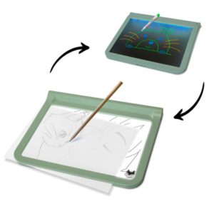 Tableta de dibujo doble con luz KIDYDRAW PRO VERDE