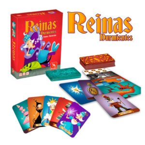 Caja y cartas del juego Reinas durmientes de Lúdilo para niños a partir de 8 años